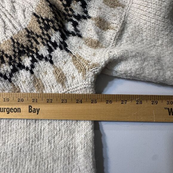 Old Navy Cozy Fair Isle Cable Knit Turtleneck Sweater Neutral Cozy Women XXL - Picture 5 of 8